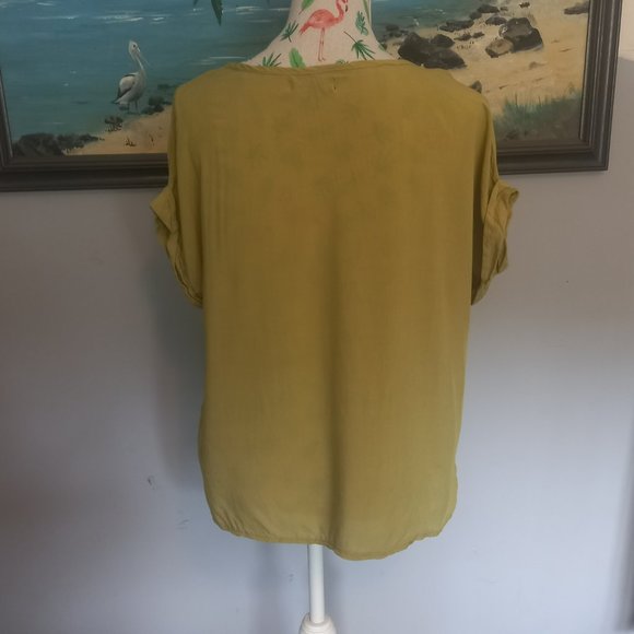 ❤️‍🔥2=$20 / 3=$25❤️‍🔥Caroline Morgan green casual t shirt cap sleeves (12) - Picture 4 of 4